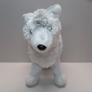 Wild Republic White Wolf Plush Arctic Yellow Eyes Standing Plush Stuffed Toy